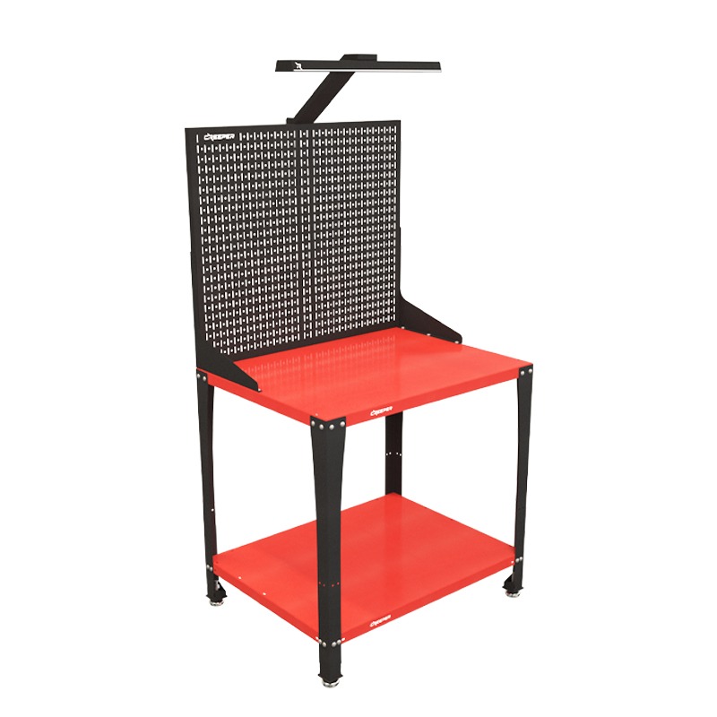 میز کار دوطبقه با استند و چراغ