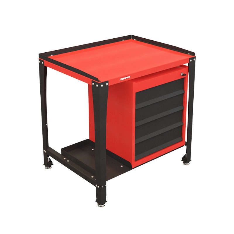 میز کار دوطبقه با دیواره و کشو